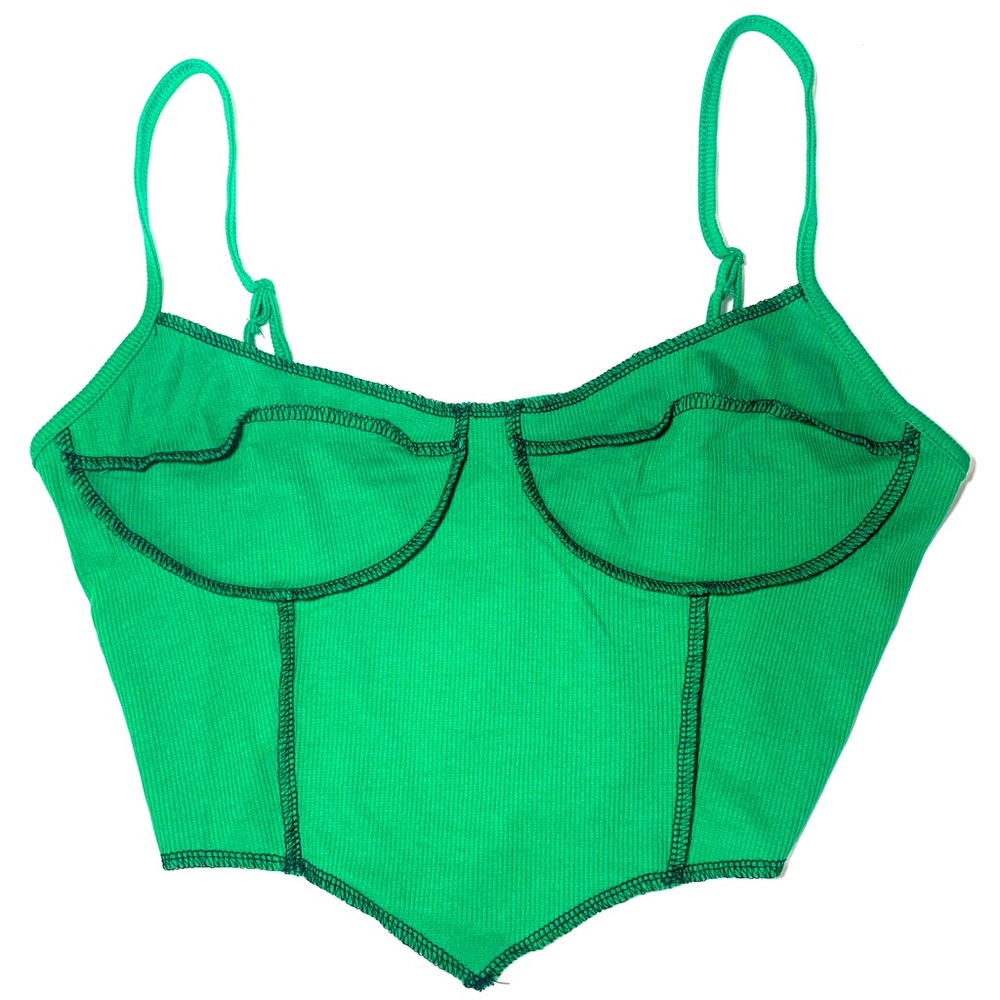 Green Overlock Top